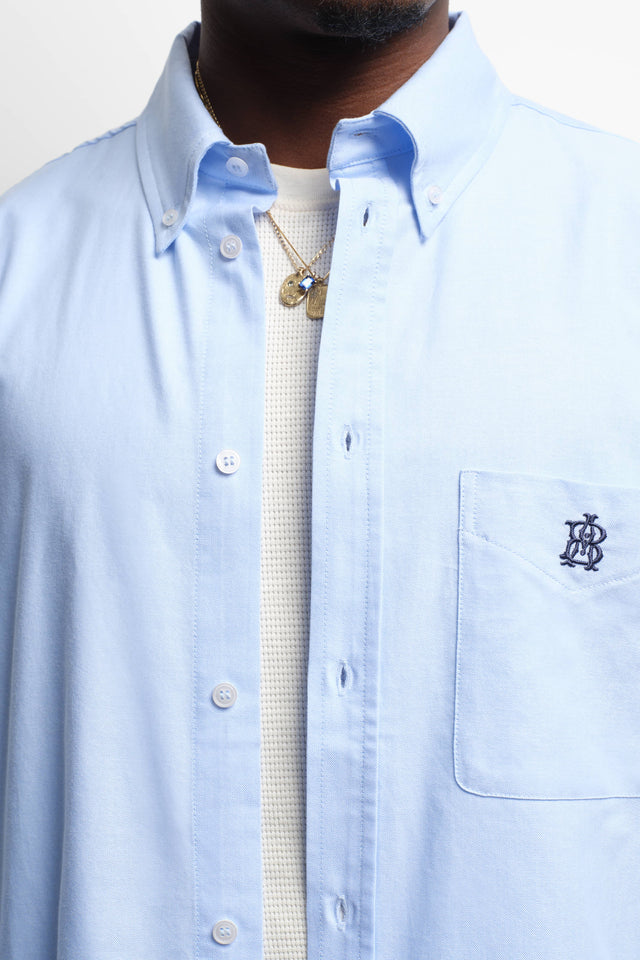 monogram oxford shirt blue