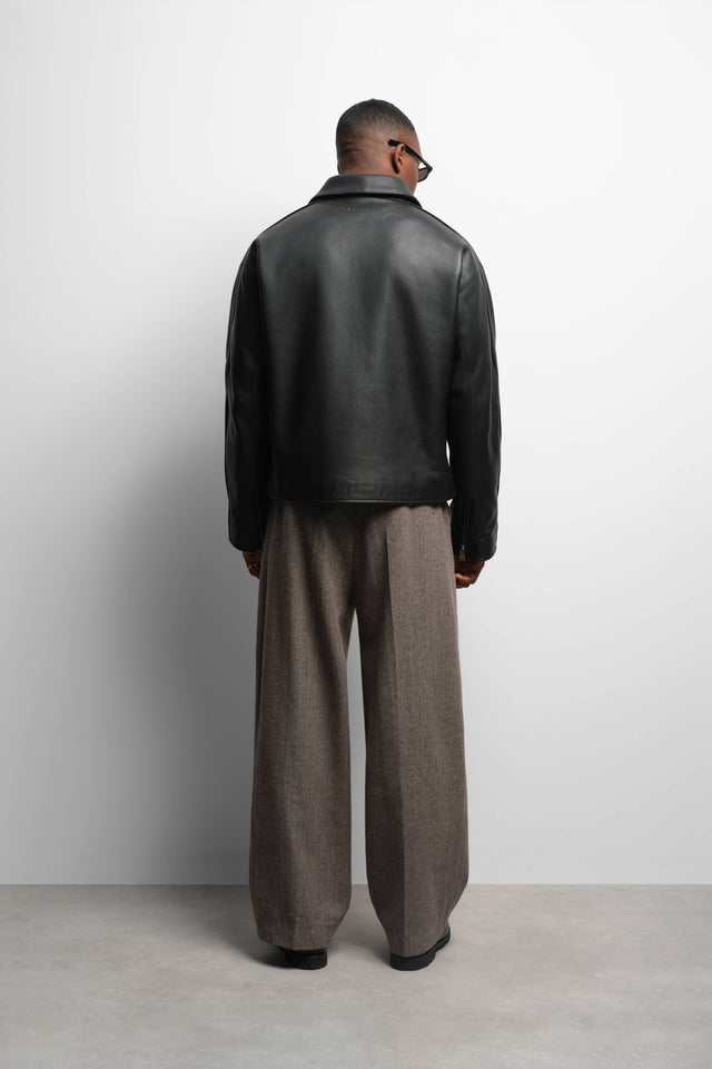 leather jacket black