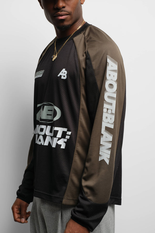 motocross jersey black/olive/sage