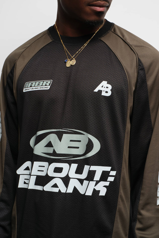 motocross jersey black/olive/sage