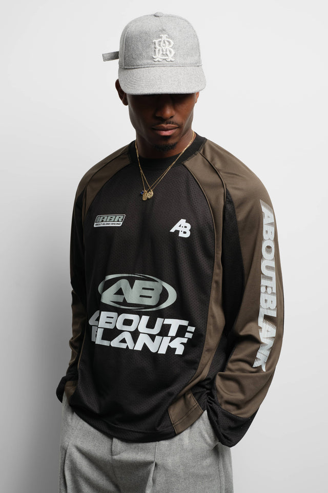 motocross jersey black/olive/sage