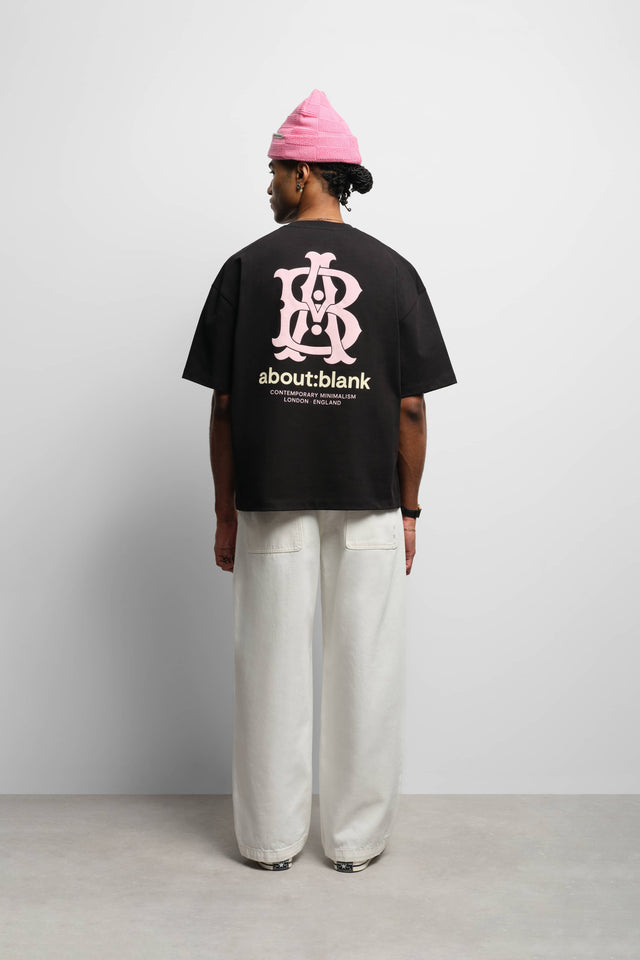 insignia t-shirt black/pink/ecru