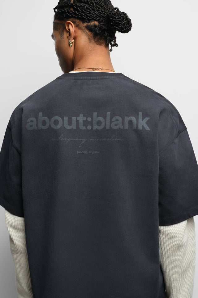 washed box t-shirt black