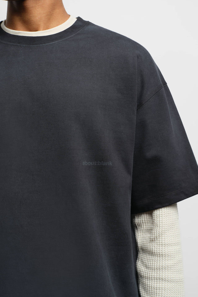 washed box t-shirt black