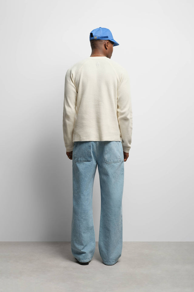 long sleeve waffle oat