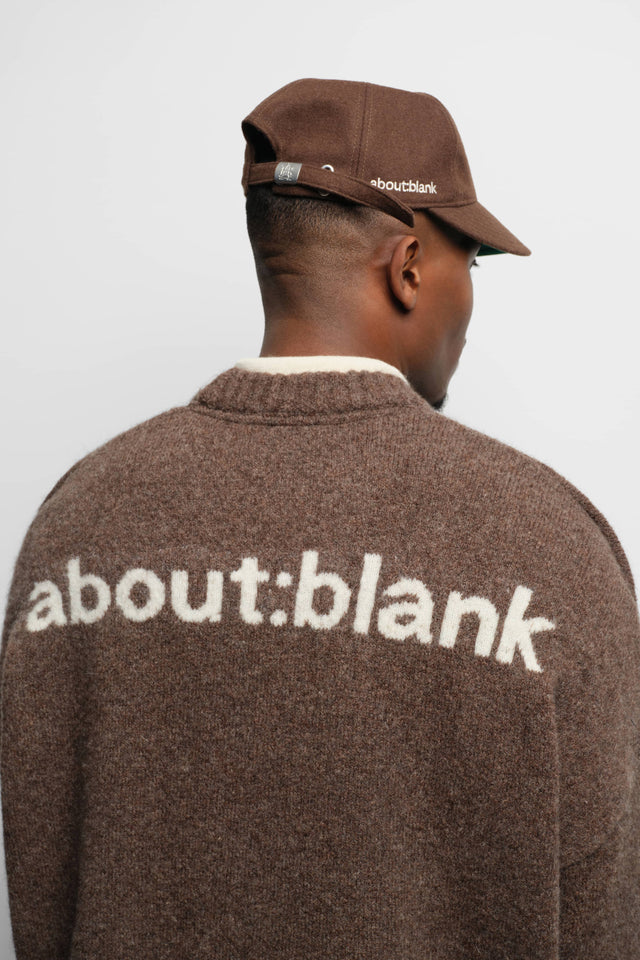 mohair knitted crewneck brown