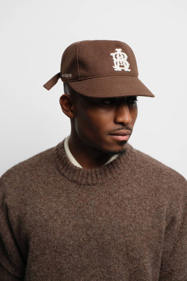 mohair knitted crewneck brown