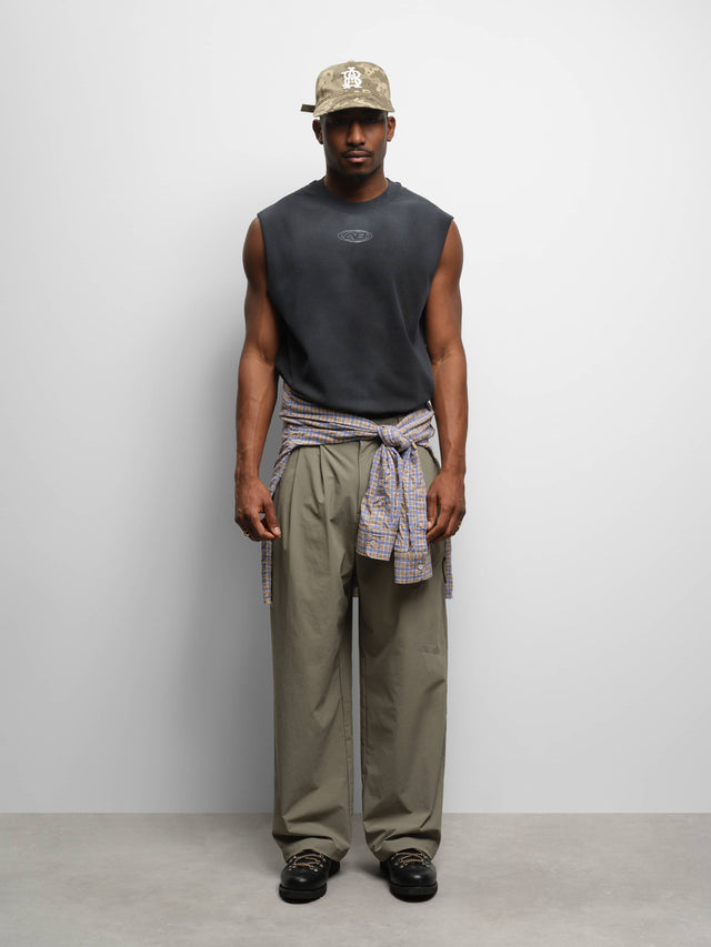 ellipse sleeveless t-shirt washed black