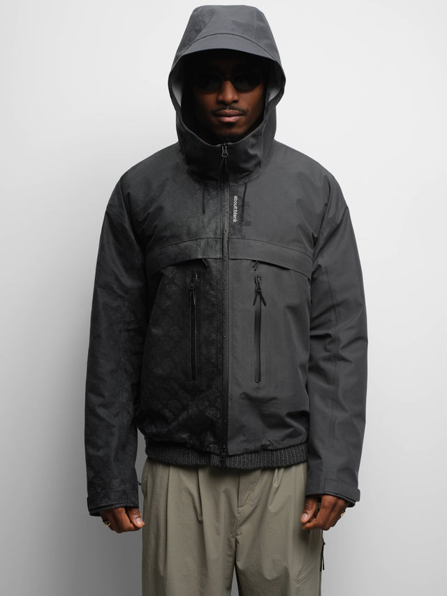 water reactive jacket dusty black