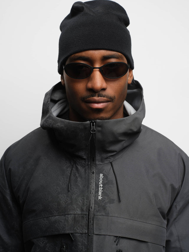 water reactive jacket dusty black