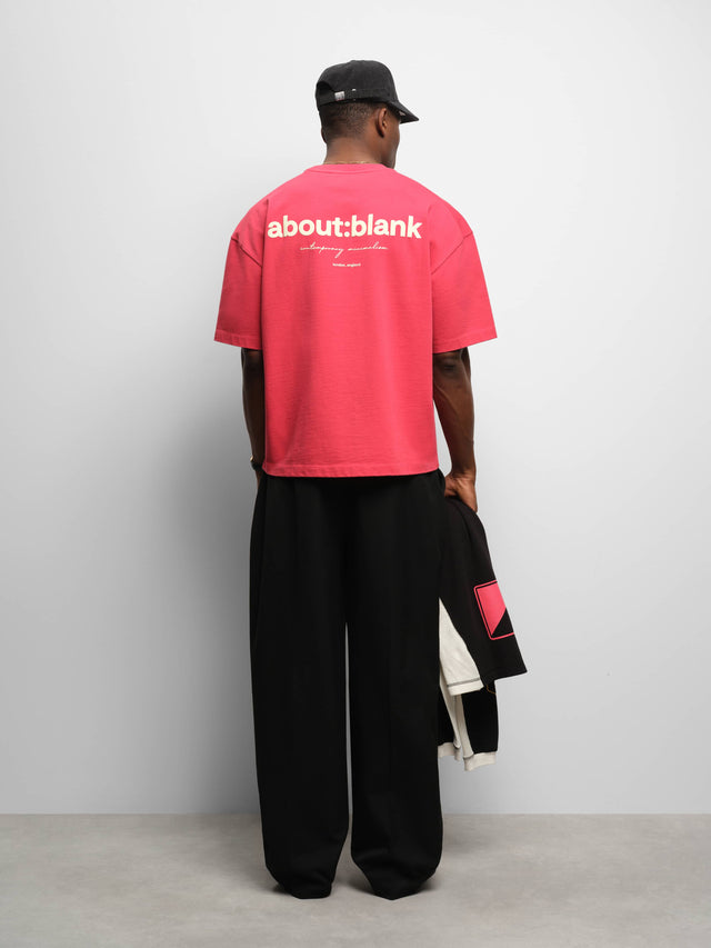 box t-shirt washed red/ecru