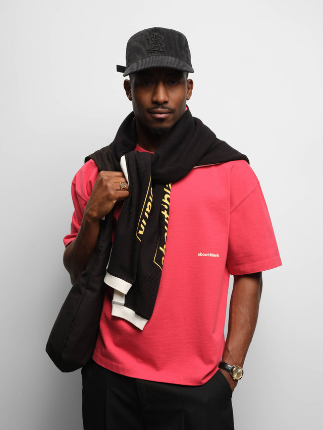 box t-shirt washed red/ecru