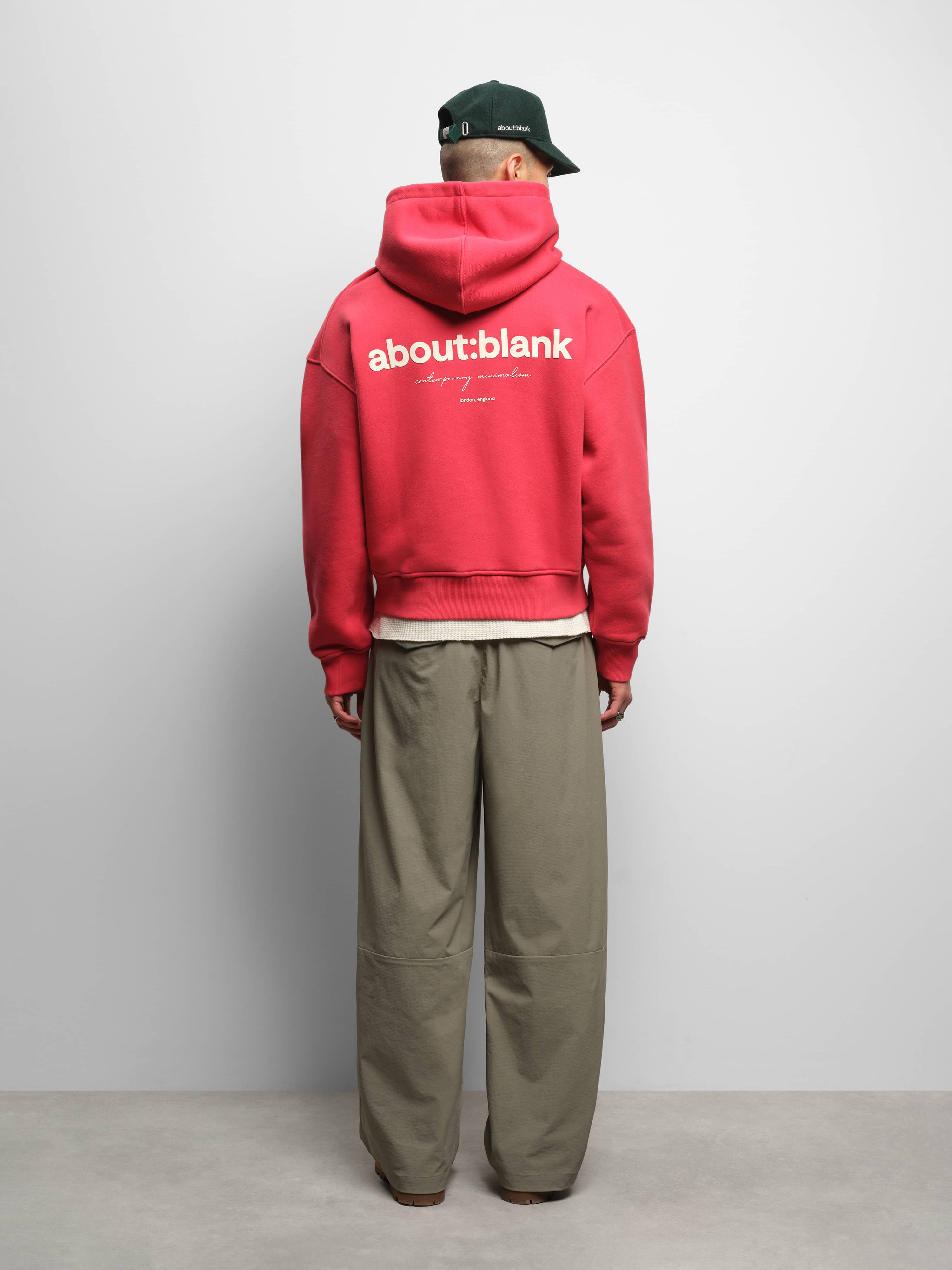 about:blank | box hoodie red/ecru