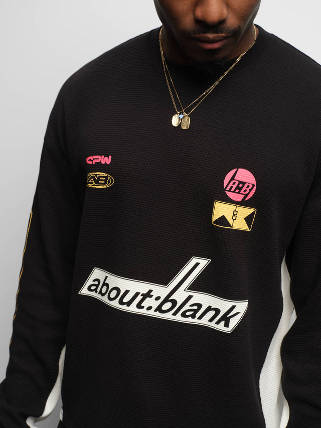 slalom graphic waffle t-shirt black