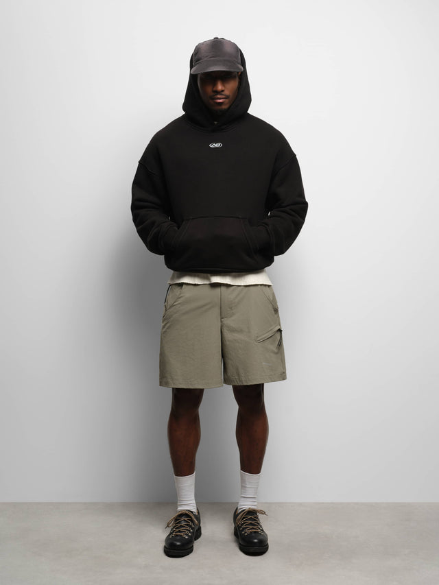 arc hoodie washed black