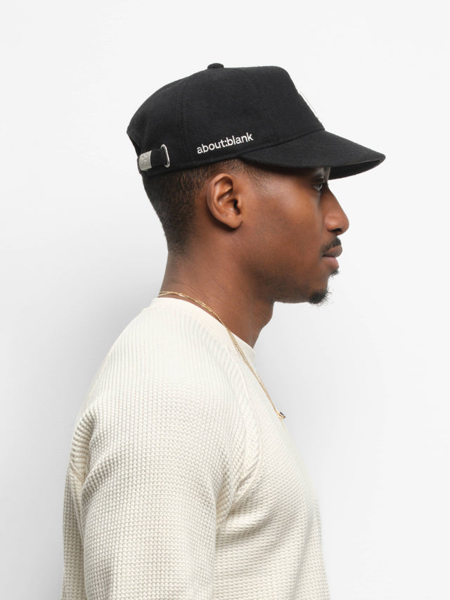 monogram wool cap black/ecru