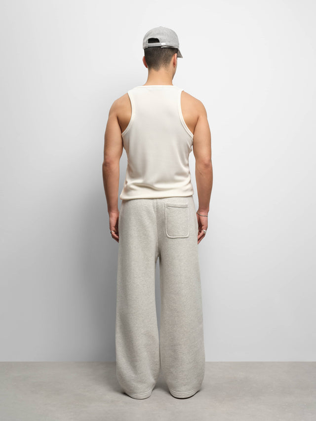 pleated sweatpant grey marl/black