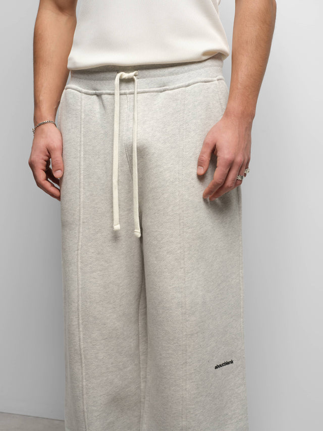 pleated sweatpant grey marl/black