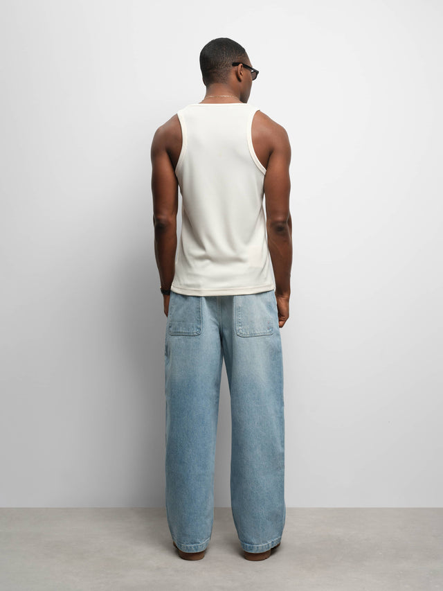 monogram 2 pack vests oat