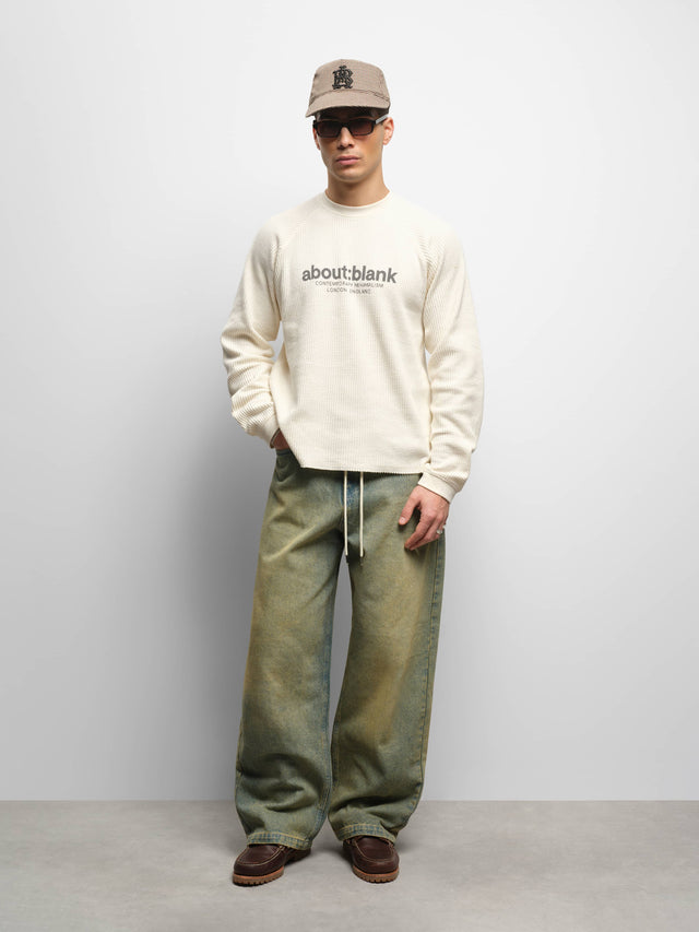 wide leg denim jean dirty wash