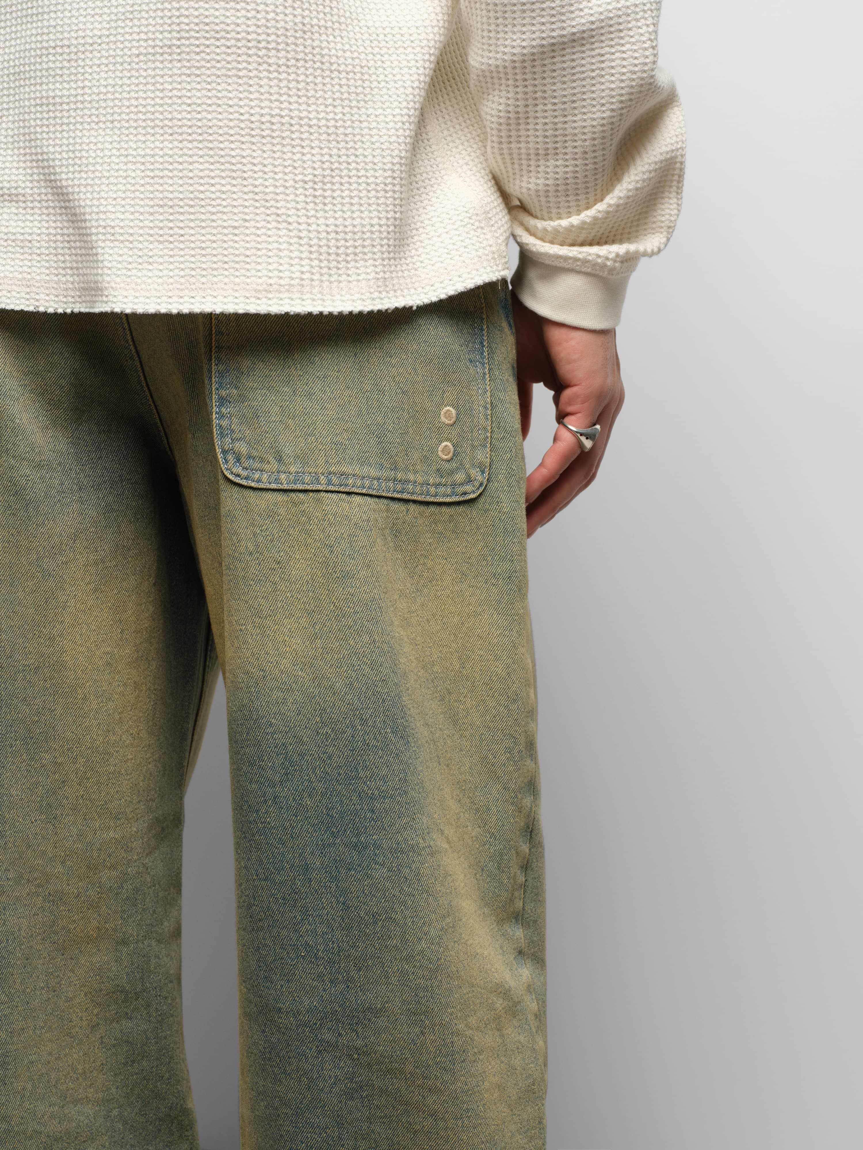 about:blank | wide leg denim jean dirty wash
