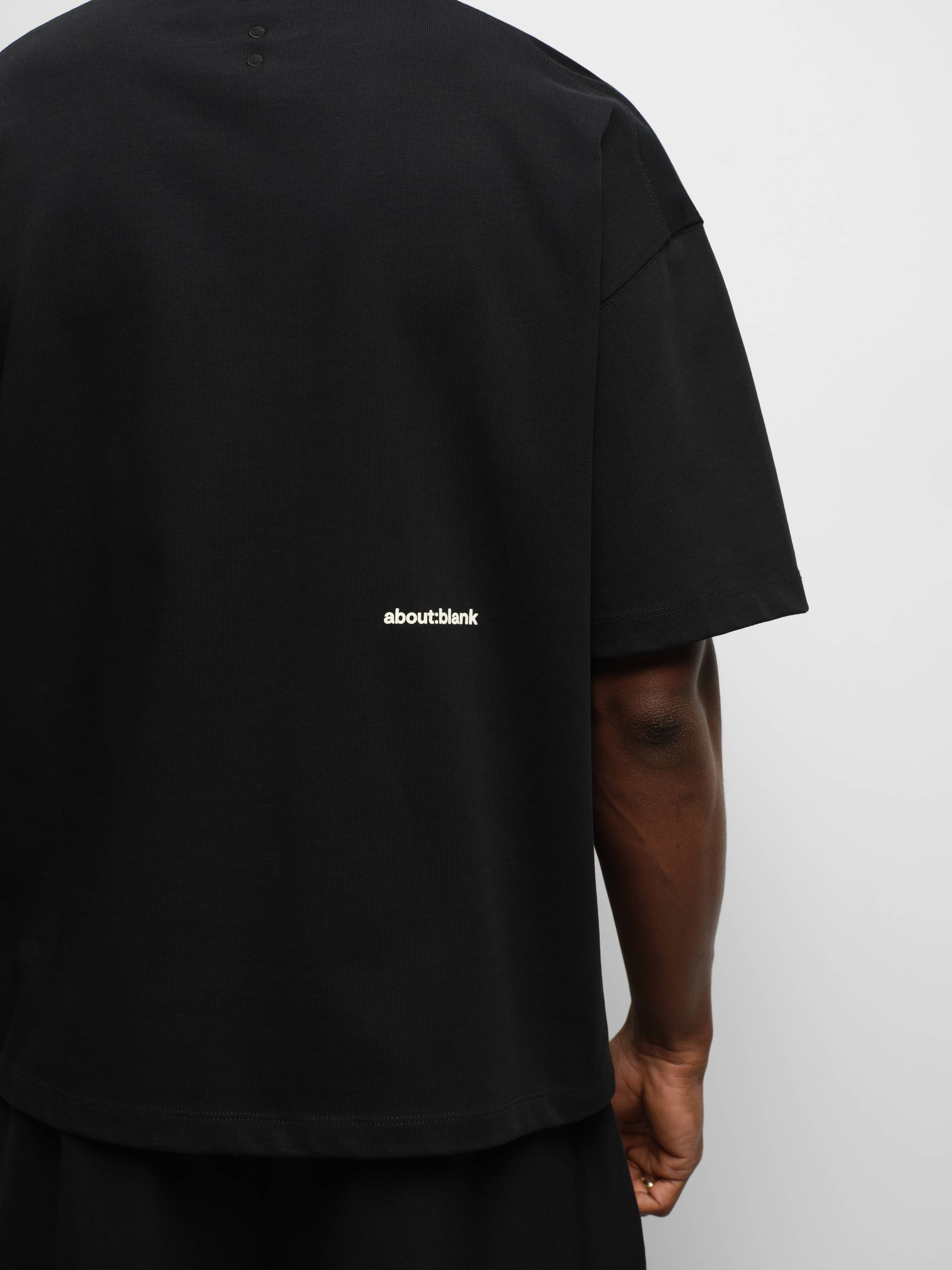 about:blank | mock neck t-shirt black