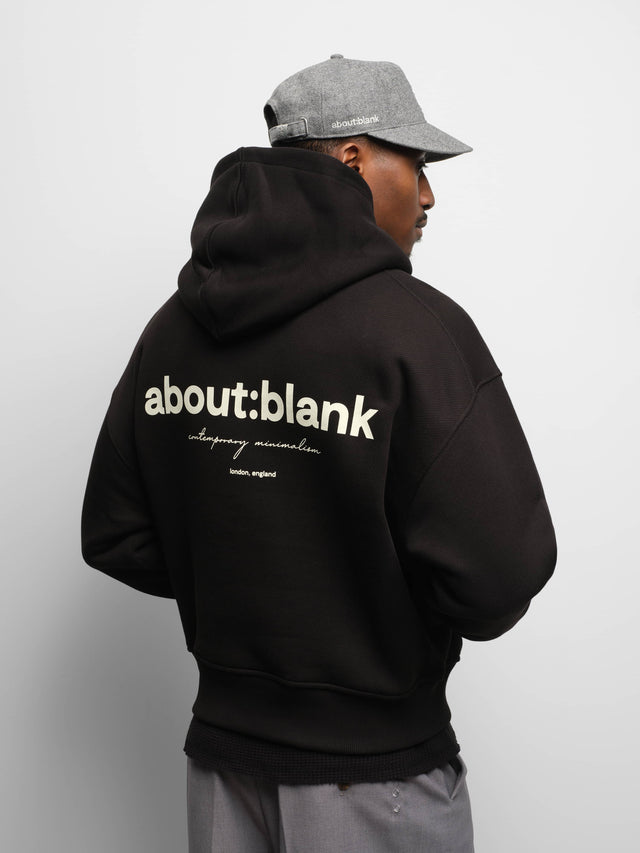 box hoodie black/ecru