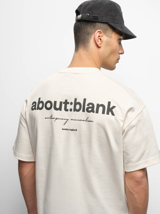 box t-shirt - oat/black