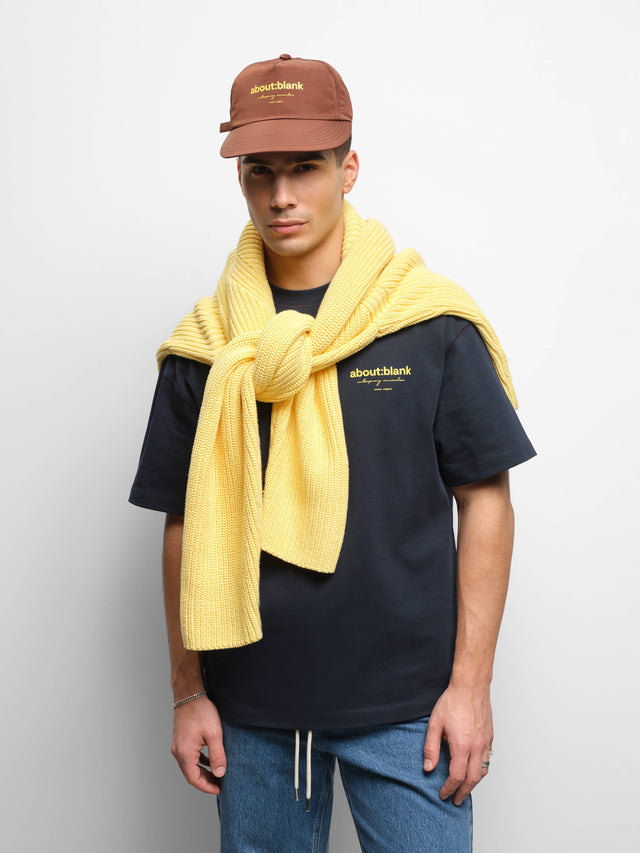 reverse t-shirt navy/yellow