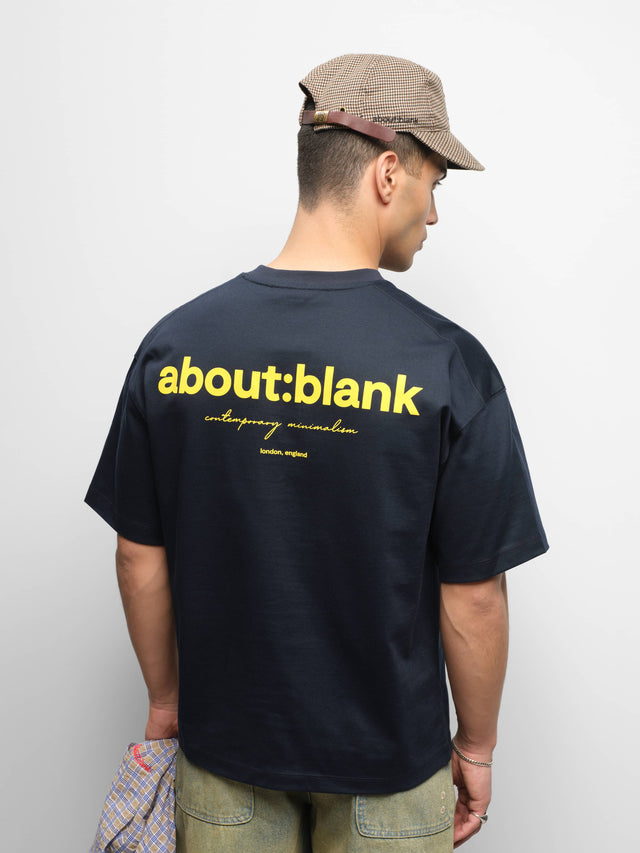 box t-shirt navy/yellow