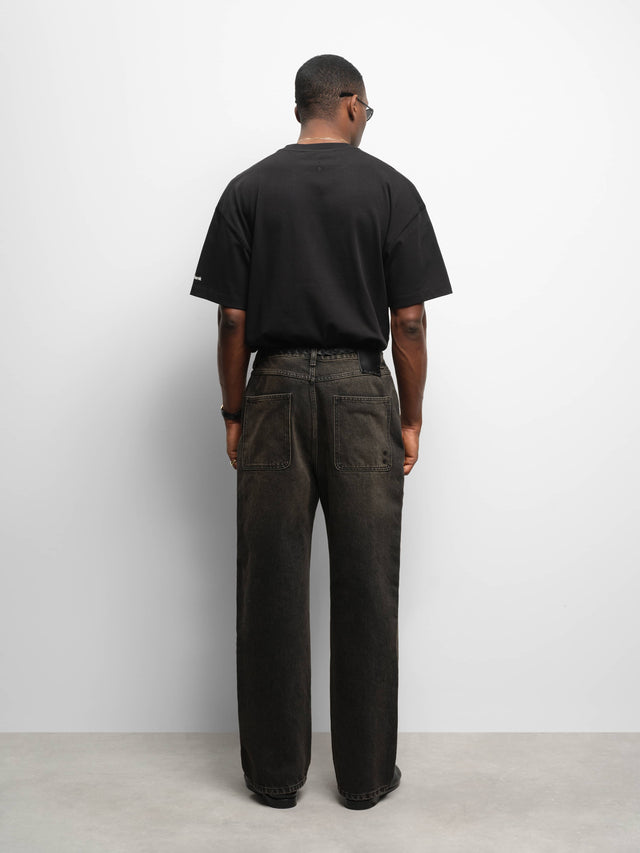 relaxed denim jean antique black