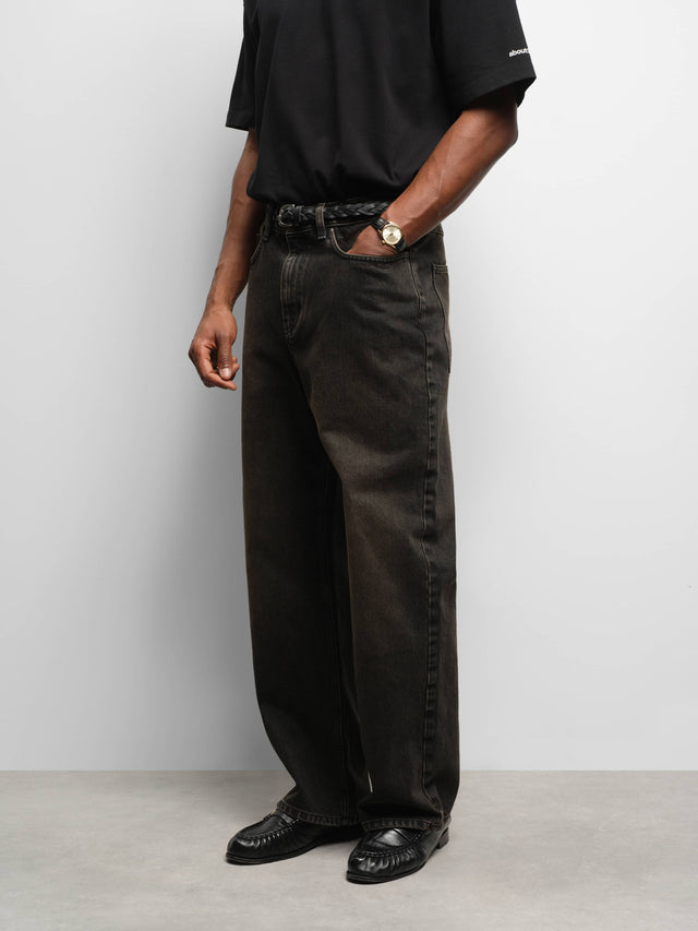 relaxed denim jean antique black