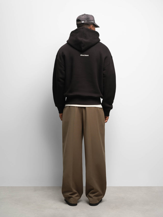 monogram hoodie black