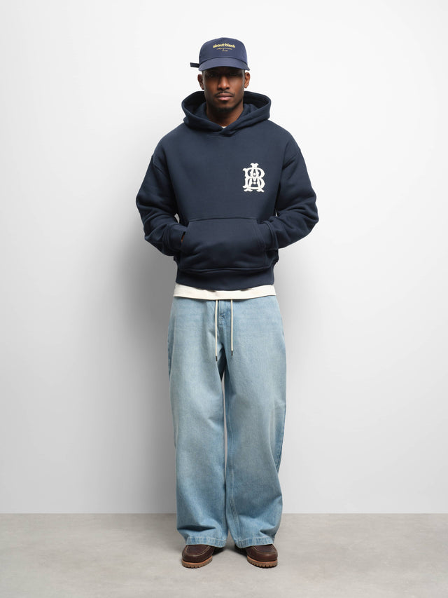 monogram hoodie navy