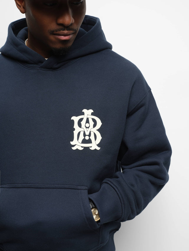 monogram hoodie navy