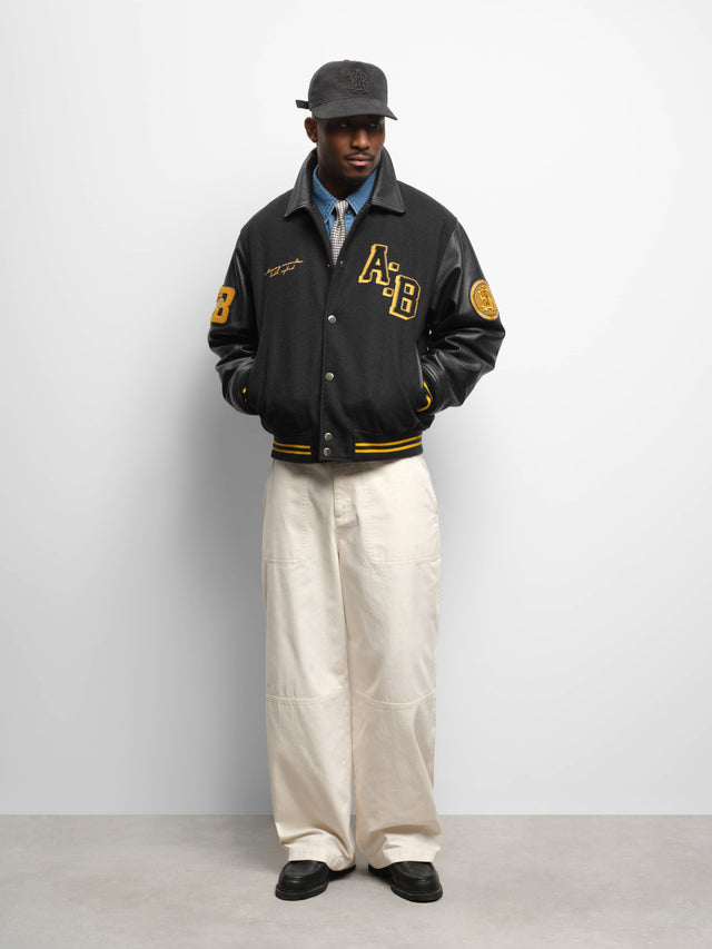 letterman jacket black