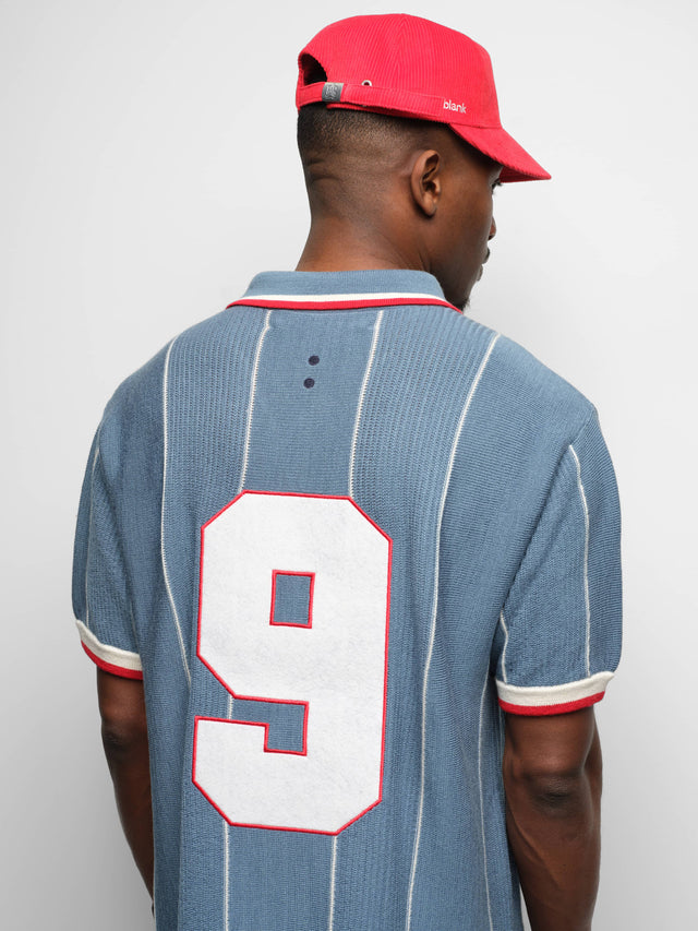 knitted football shirt grey