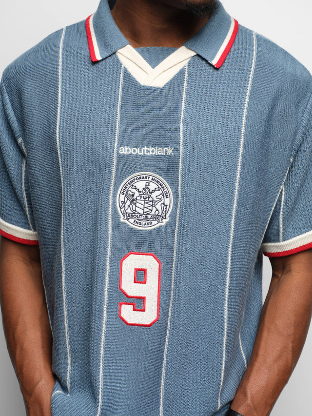 knitted football shirt grey