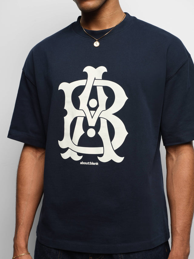 varsity t-shirt navy/ecru