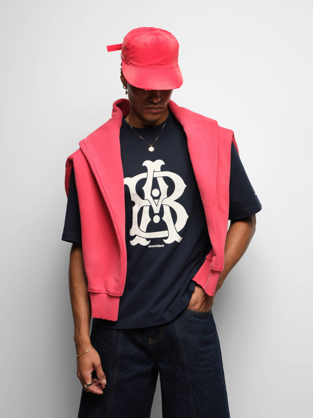 varsity t-shirt navy/ecru