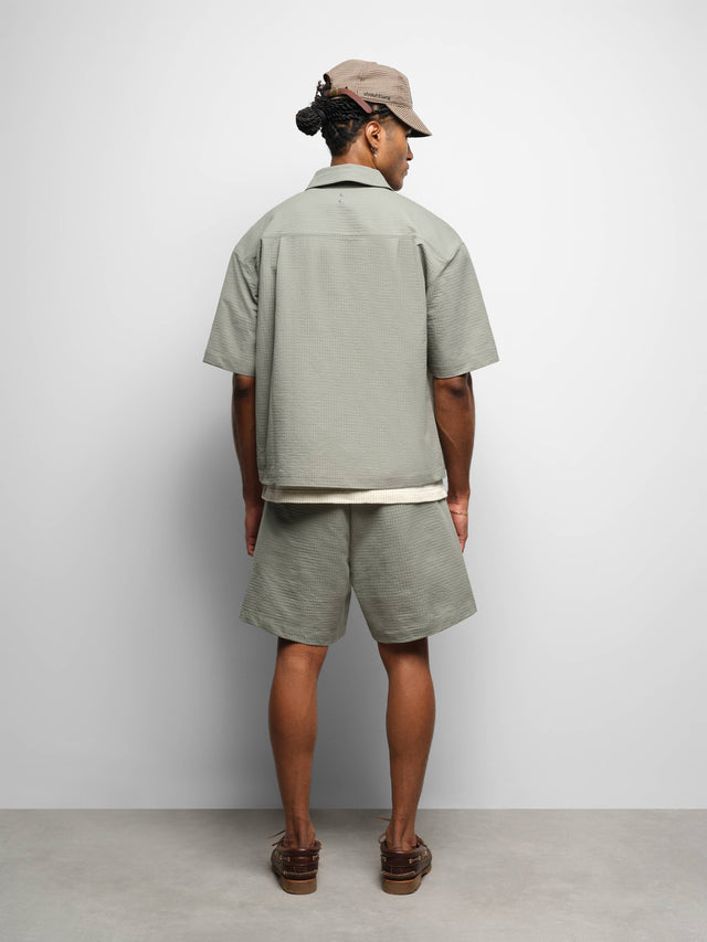 textured shirt sage
