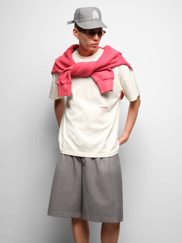 haus t-shirt oat/red