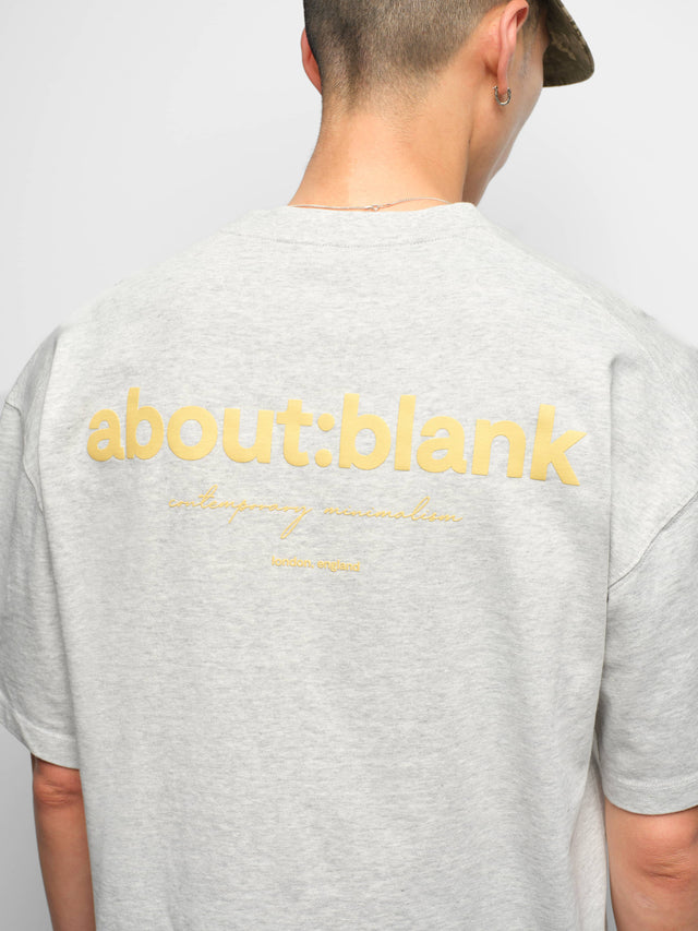 box t-shirt grey marl/yellow