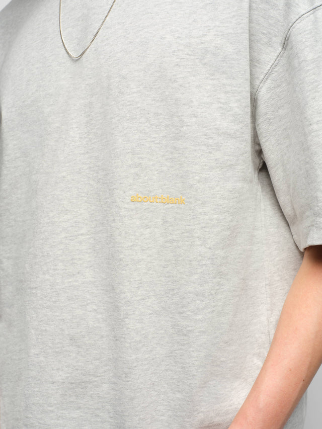 box t-shirt grey marl/yellow