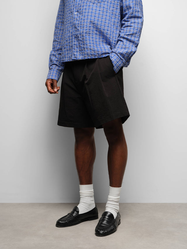 textured short black