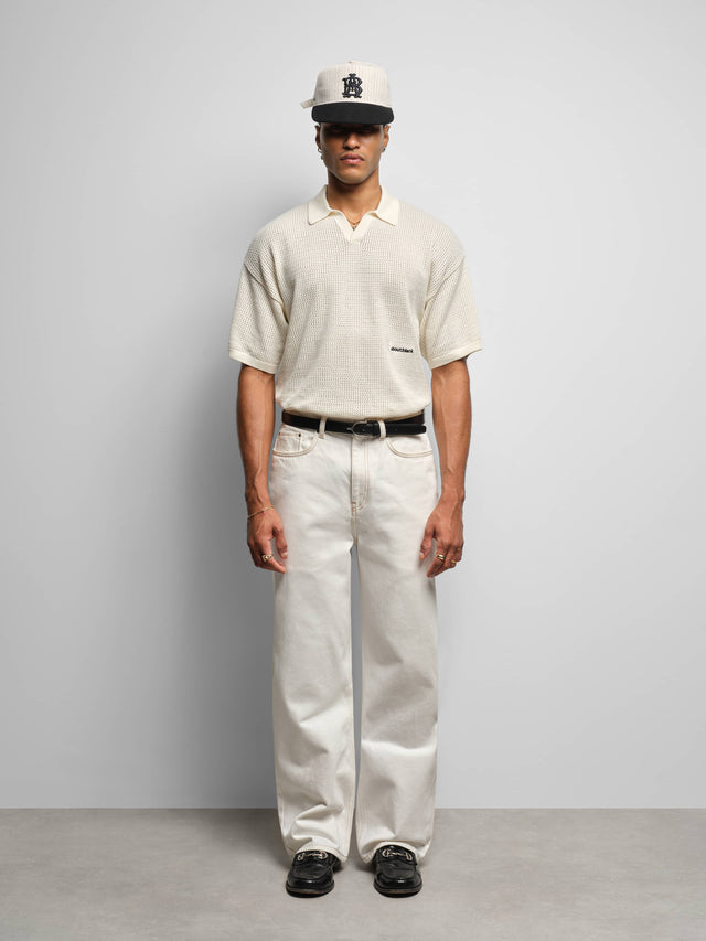 resort knit polo oat
