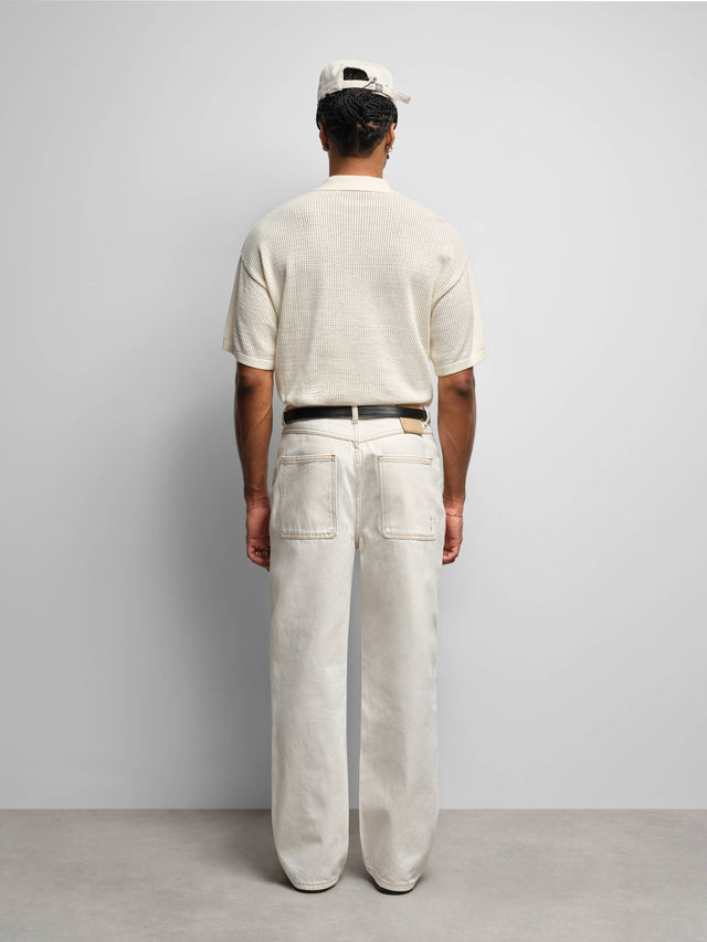 resort knit polo oat