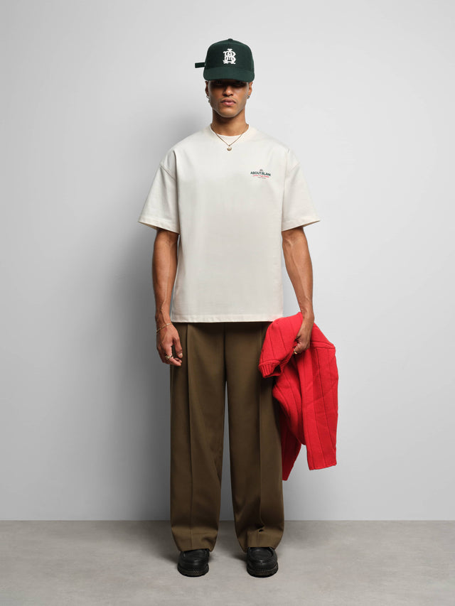 blazon t-shirt oat/green
