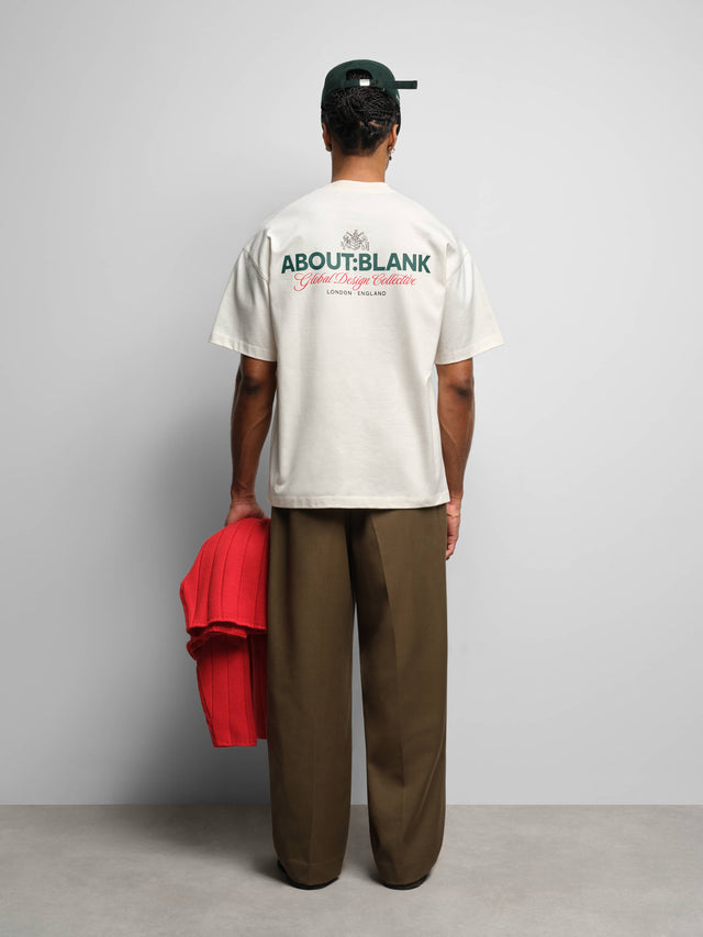 blazon t-shirt oat/green