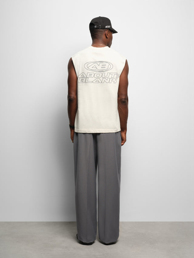 ellipse sleeveless t-shirt oat